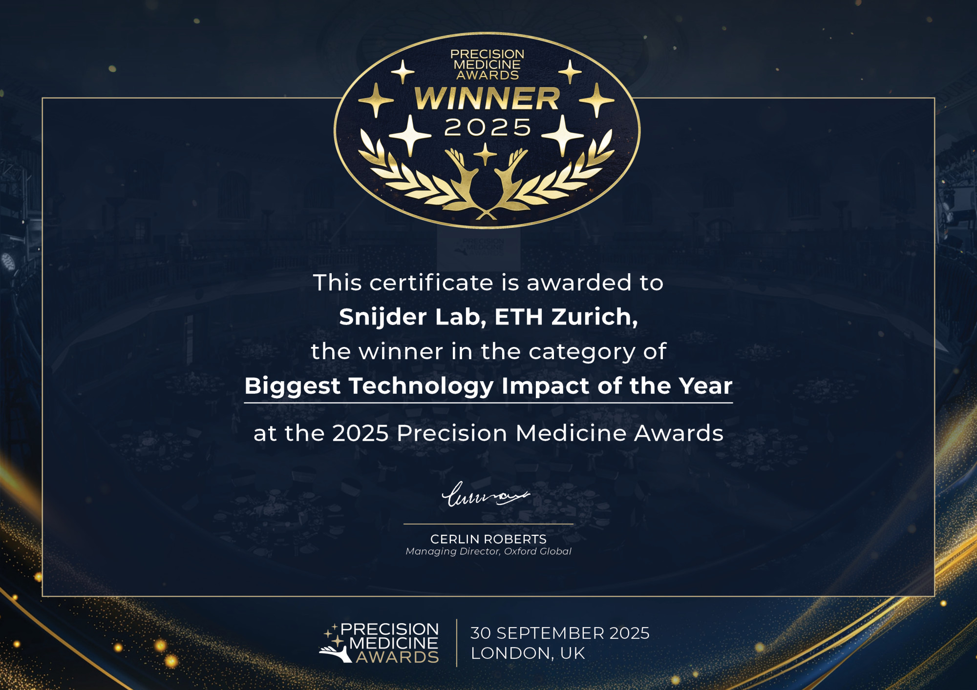 Snijder Lab_Precision Medicine Award 2025